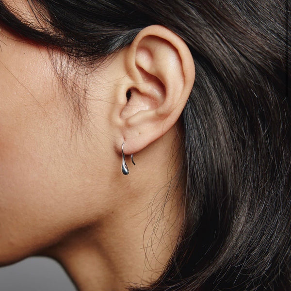 'Small Sage Drop Earrings' Sterling Silver or Gold