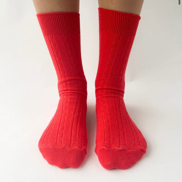 'Cable Socks' Assorted Colours