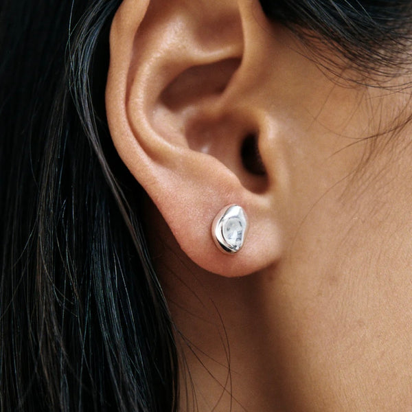 'Bean Stud' Silver or Gold