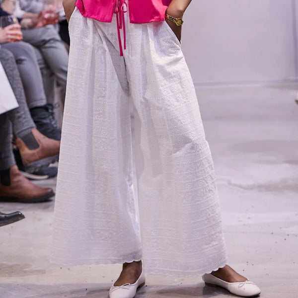 'Dona Pant' White Eyelet