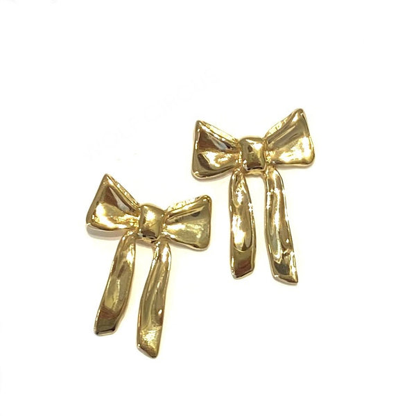 'Ruby Bow Earrings' Gold or Silver