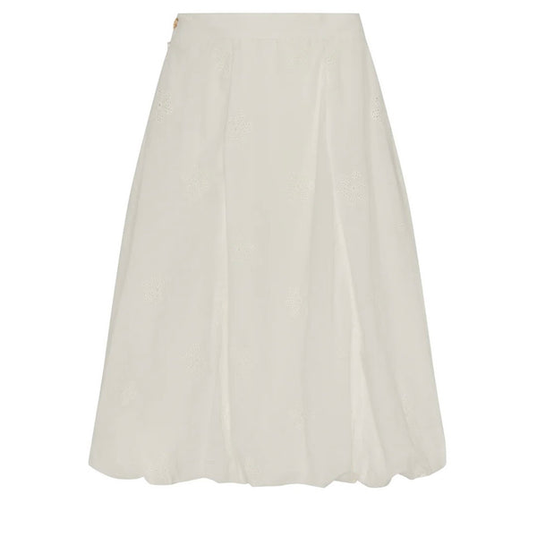 'Cerise Balloon Skirt' Blue, Tomato, and White