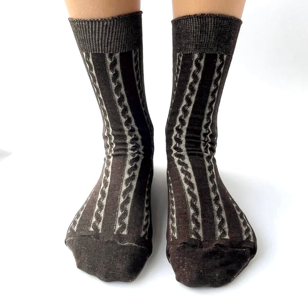 'Cable Socks' Assorted Colours