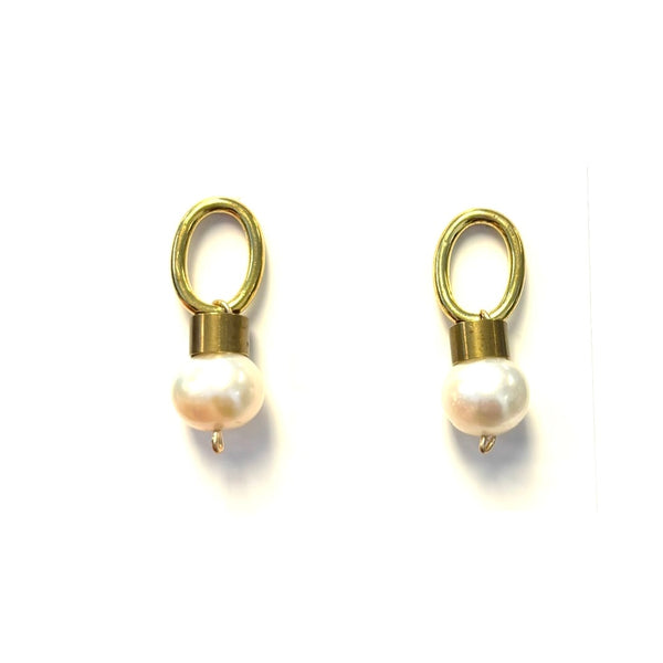 'Ion Drop Earring' Japser, Onyx, or Pearl