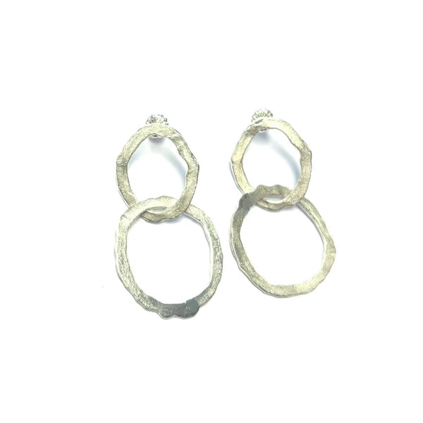 'Flora 2 Dangles' Polished Sterling Silver