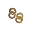 'Bayo Earrings' Rhodium Plate or Polished Brass