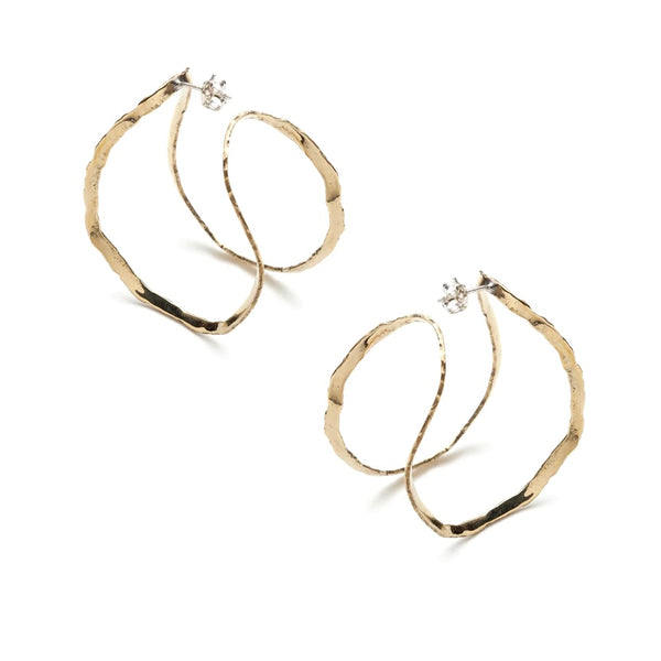 'Bifora 2 Hoops' Polished Brass