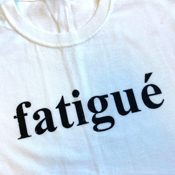 'Fatigue Tee' Grey, or White
