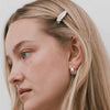 'Frida Hairclip' Textured Silver