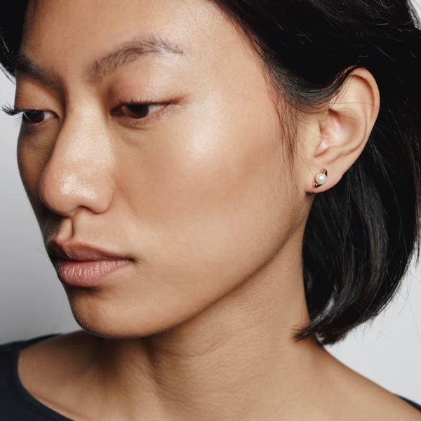 'Ellis Pearl Stud' Sterling Silver or Gold
