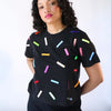 'Confetti Tee' Natural, Black, or Sepia