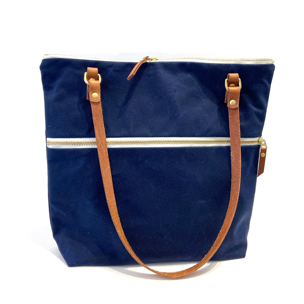 'Waxed Canvas Bag' Tan
