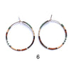 'Beaded Gold Hoop' Assorted Colours