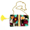 'Tufted Clutch/Crossbody Bag' Assorted Colours