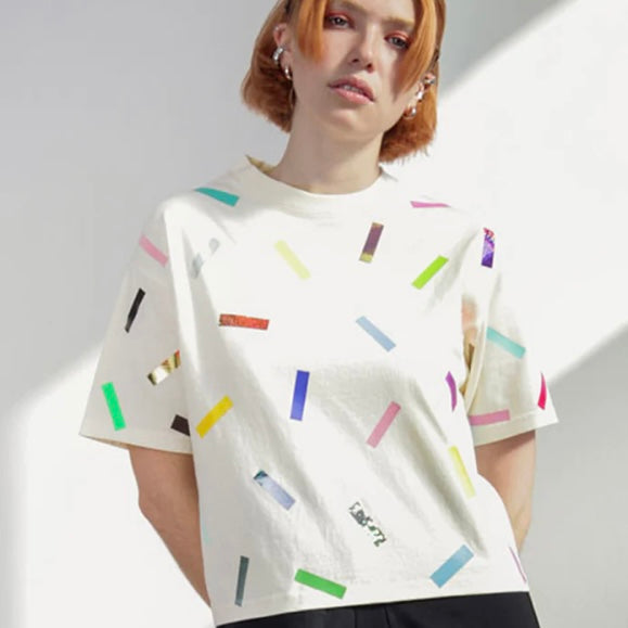 'Truss Confetti Tee' Natural