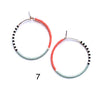 'Beaded Gold Hoop' Assorted Colours