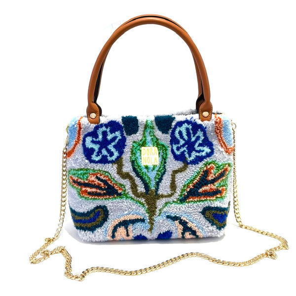 'Floral Blues Satchel'