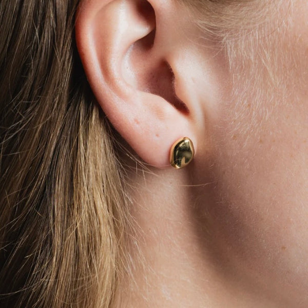 'Bean Stud' Silver or Gold