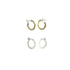 'Flora Hoops' Silver or Polished Brass