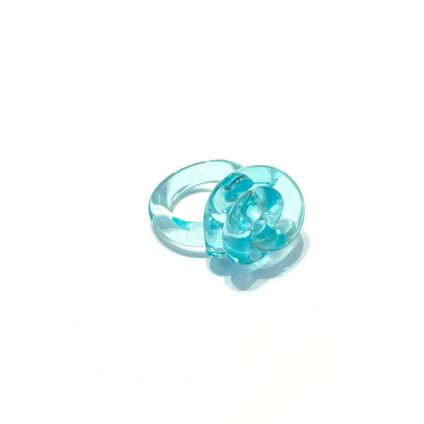 'Knot Ring' Assorted Colours, size 6.5-7