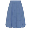 'Cerise Balloon Skirt' Blue, Tomato, and White