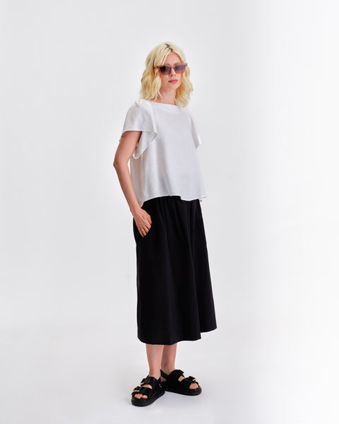 'Saffron Top' Ivory, Blue, or Black