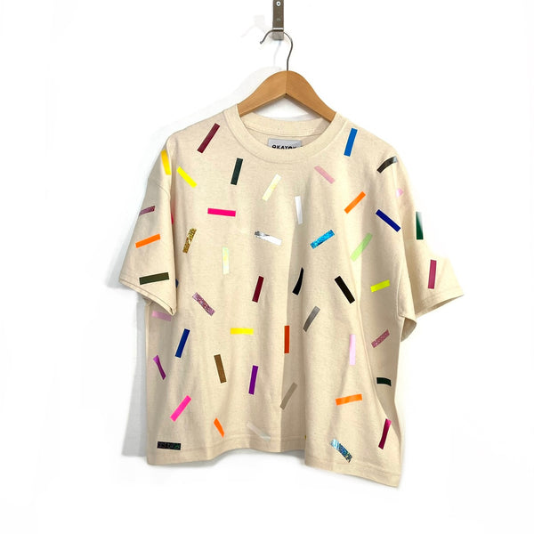 'Truss Confetti Tee' Natural