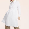 'Hadjani Shirt Dress' White