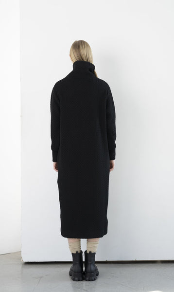 'Stewart Dress' Black Knit