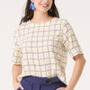 'Siderall Top' Blue Grid
