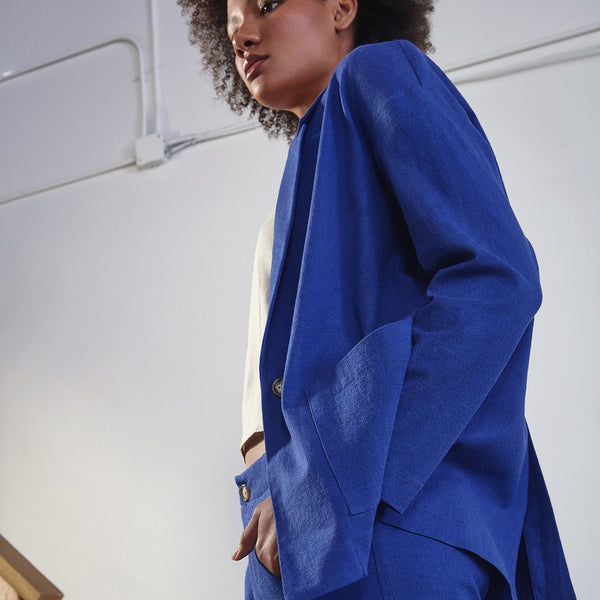 'Hollis Blazer' Electric Indigo or Cayenne Red