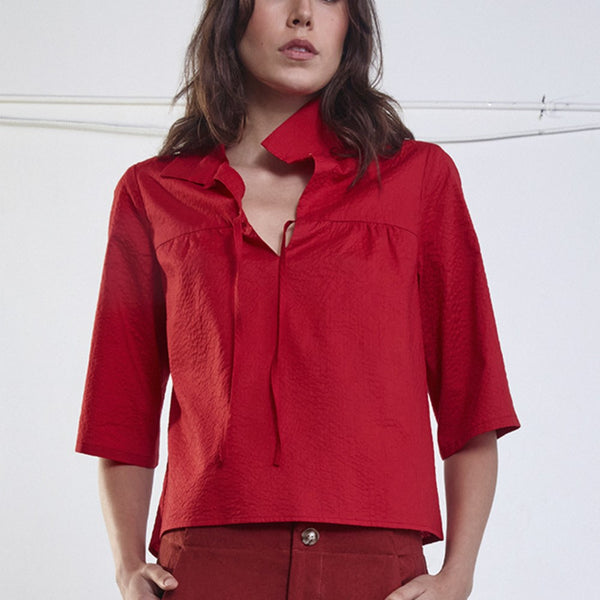 'Arlen Blouse' Red