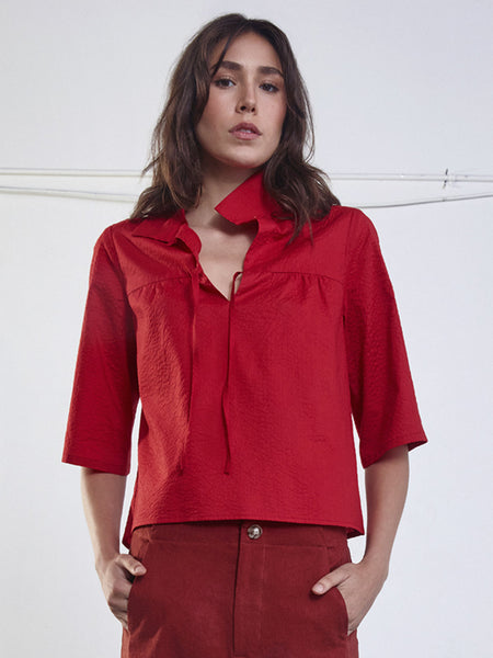 'Arlen Blouse' Red