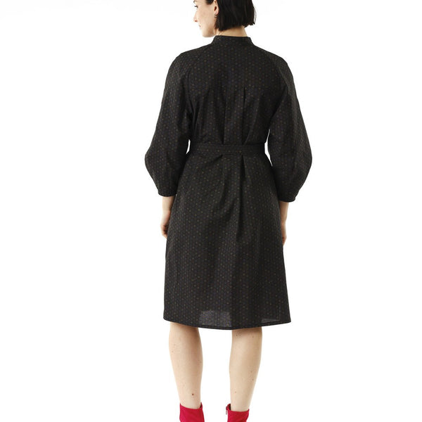 'Cosmo Shirt Dress' Black Star Print