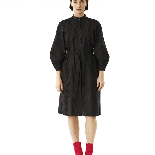 'Cosmo Shirt Dress' Black Star Print