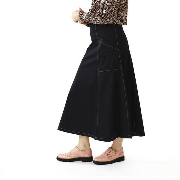 'Volans Fluted Skirt' Black