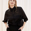 'Lis Button Up' Sheer Black