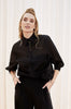 'Lis Button Up' Sheer Black