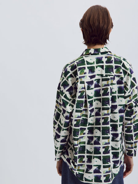 'Celeste Button Up' Earth Print