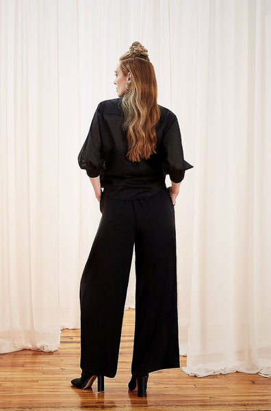 'Lis Button Up' Sheer Black