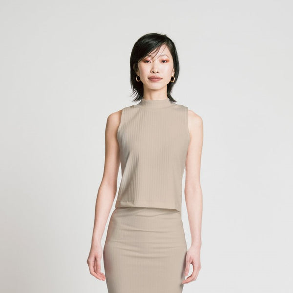 'Trigger Mock Neck' Oatmeal