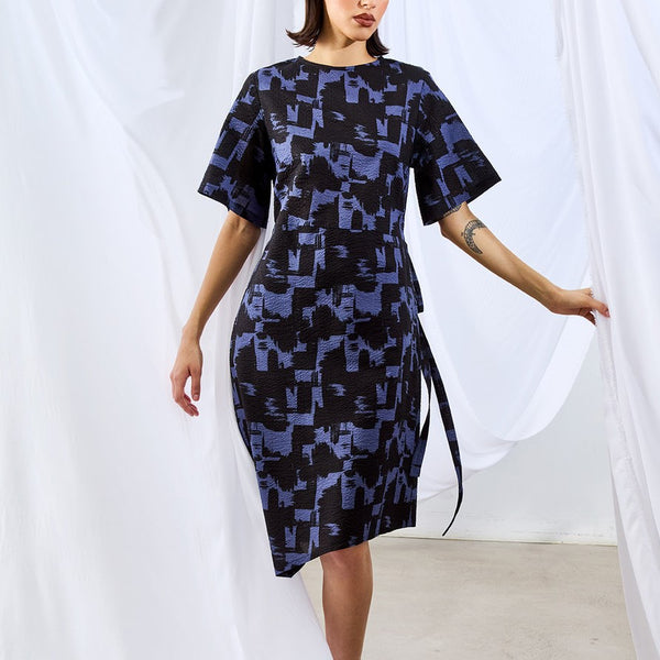 'Calloway Dress' Indigo/Black