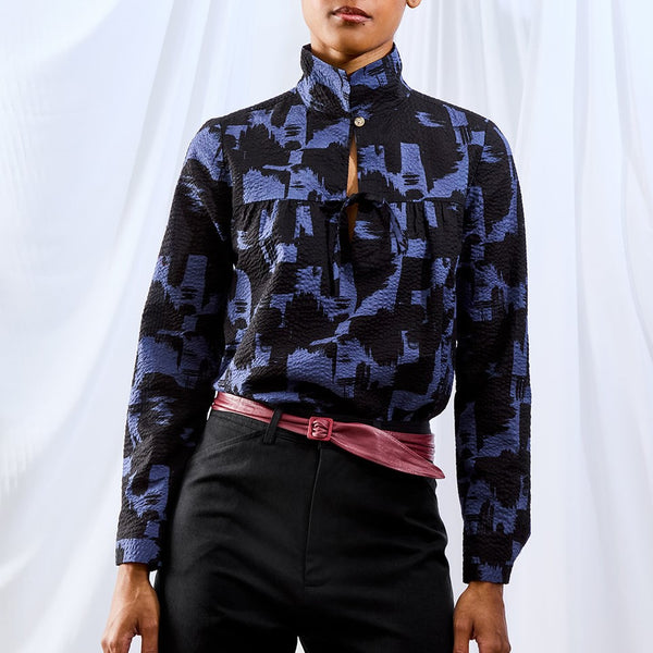 'Pheobe Top' Indigo/Black