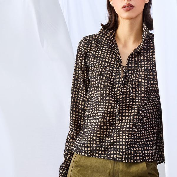 'Phoebe Blouse' Ash/Taupe