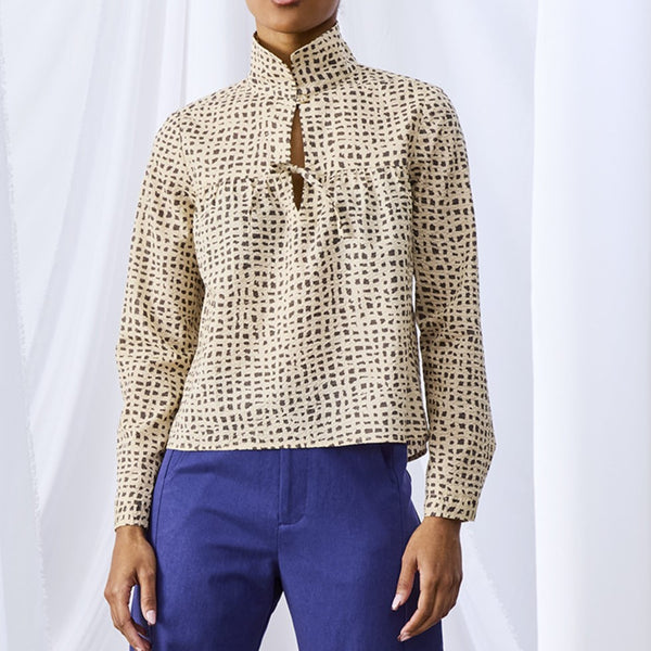 'Phoebe Blouse' Ash/Taupe