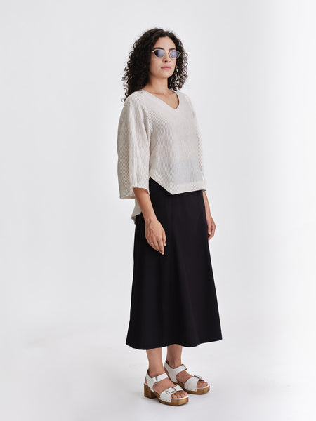 'Perseus Top' Black Stripe