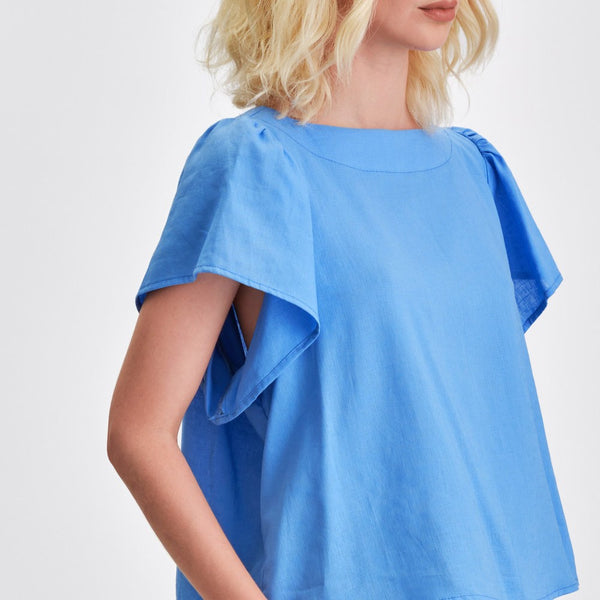 'Saffron Top' Ivory, Blue, or Black