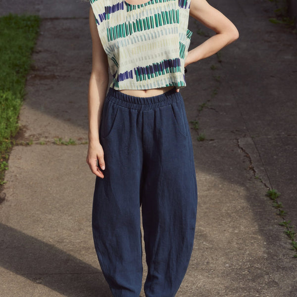 'Jacky Arc Pant' Petrol, Black, or Plum