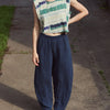 'Jacky Arc Pant' Petrol, Black, or Plum