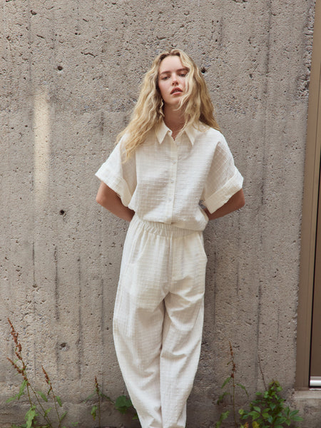 'Lexie Button Up' White
